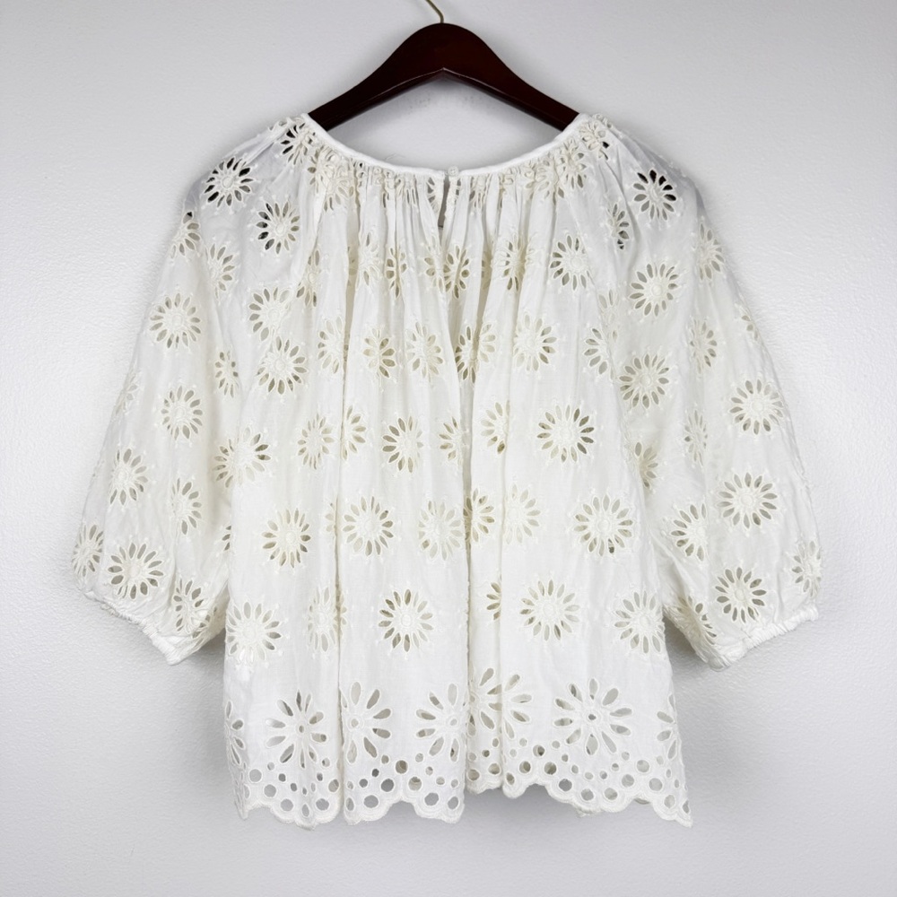 Madewell Cream Eyelet Blouse - Picture 5 of 9